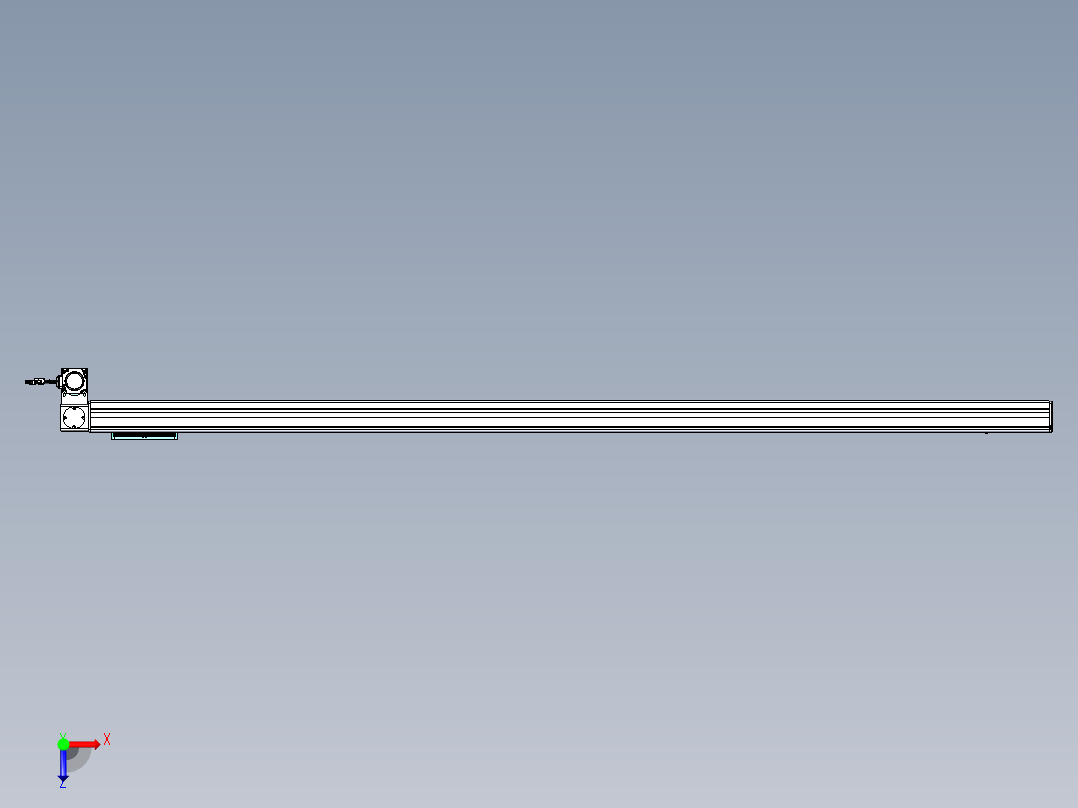 威洛博VBC同步带传动一无尘环境VBC14-L45-S2050-BLD-ZP40-C3俯视图