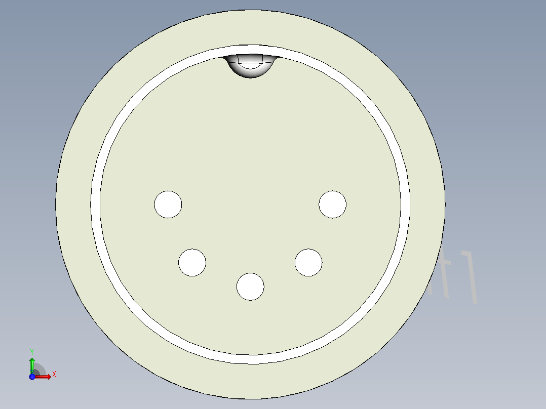 plug-5pindin前视图