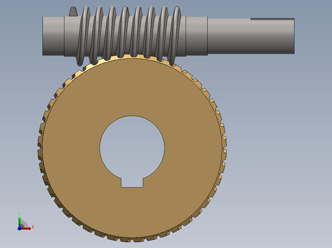 齿轮啮合 (130)前视图