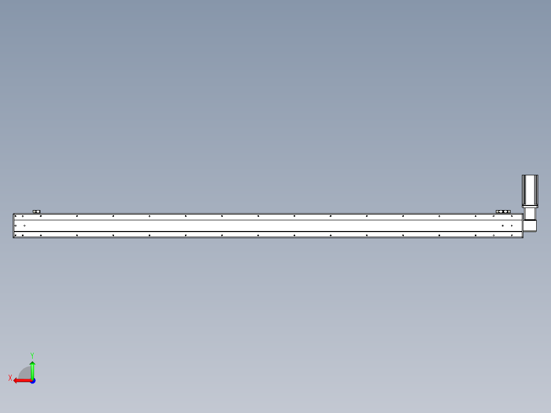 同步带滑台-半封闭B13-L90-S2550-R-Z86-D3后视图