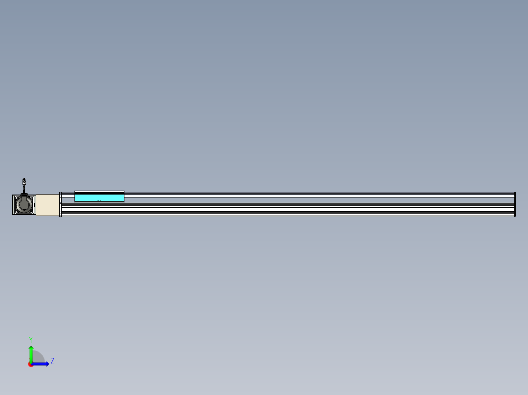 同步带滑台-半封闭B22H-L100-C-S1700-R-P75-D3-N5左视图