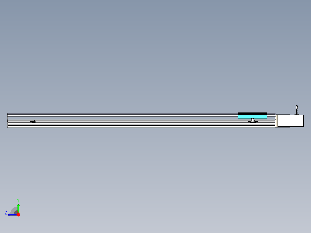 同步带滑台-半封闭B22H-L100-C-S1700-R-P75-D3-N5右视图