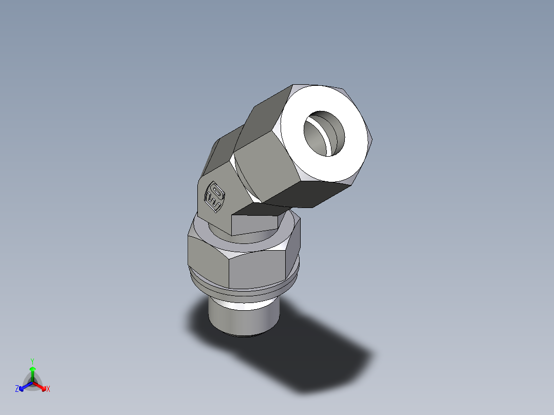 卡套式工业通用硬管接头EO_Adjustable_locknut_45_deg_elbow_VEE08ZLMCF