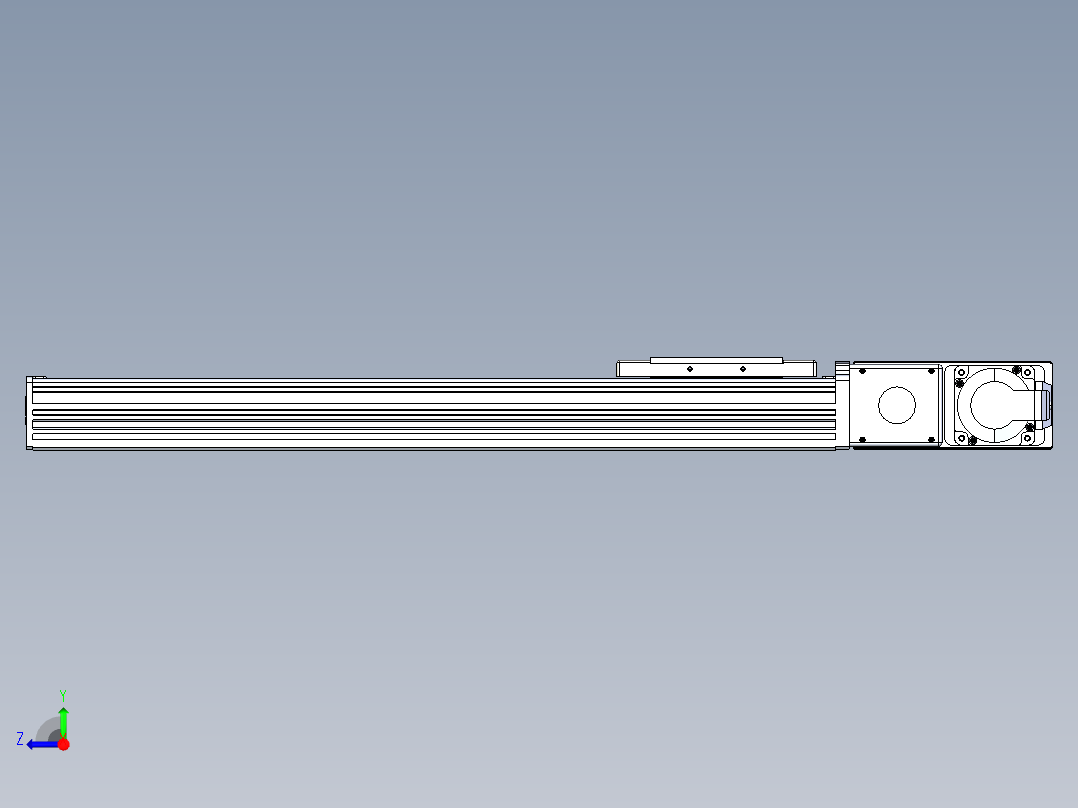 同步带全封闭直线模组TPA-HCB-110D-90-L400-MR-Y-P40-N3右视图