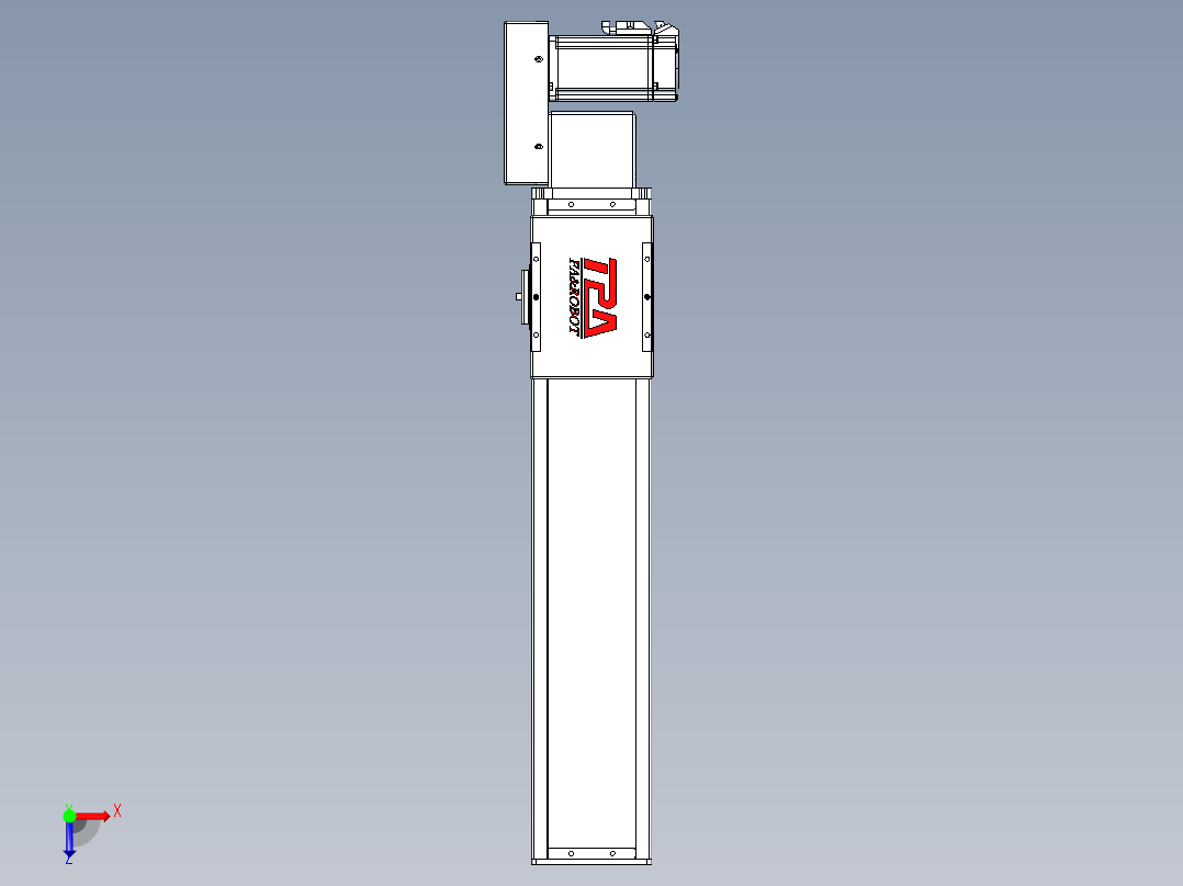 同步带全封闭直线模组TPA-HCB-110D-90-L400-MR-Y-P40-N3俯视图