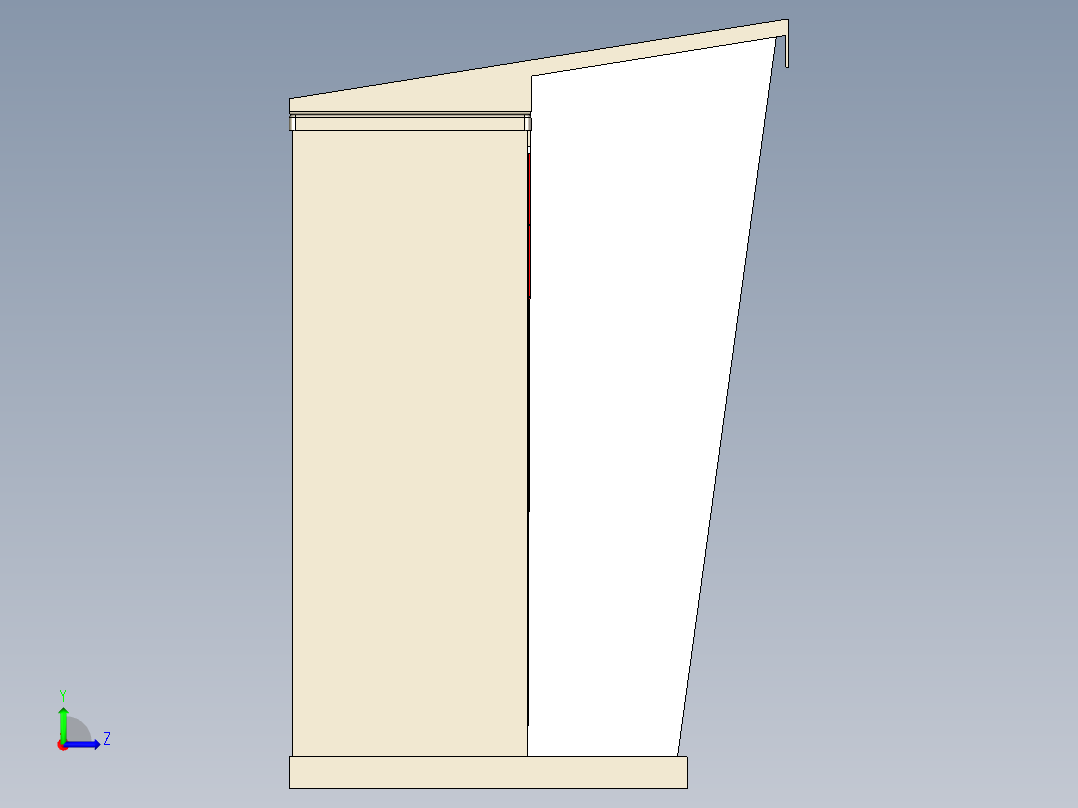 智能包裹终端左视图
