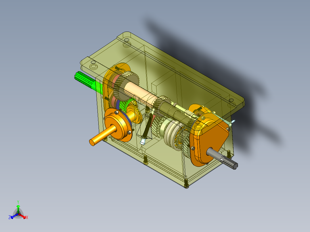 2挡手扶式拖拉机<span style='color: red'>变速箱</span>机构==393182==300