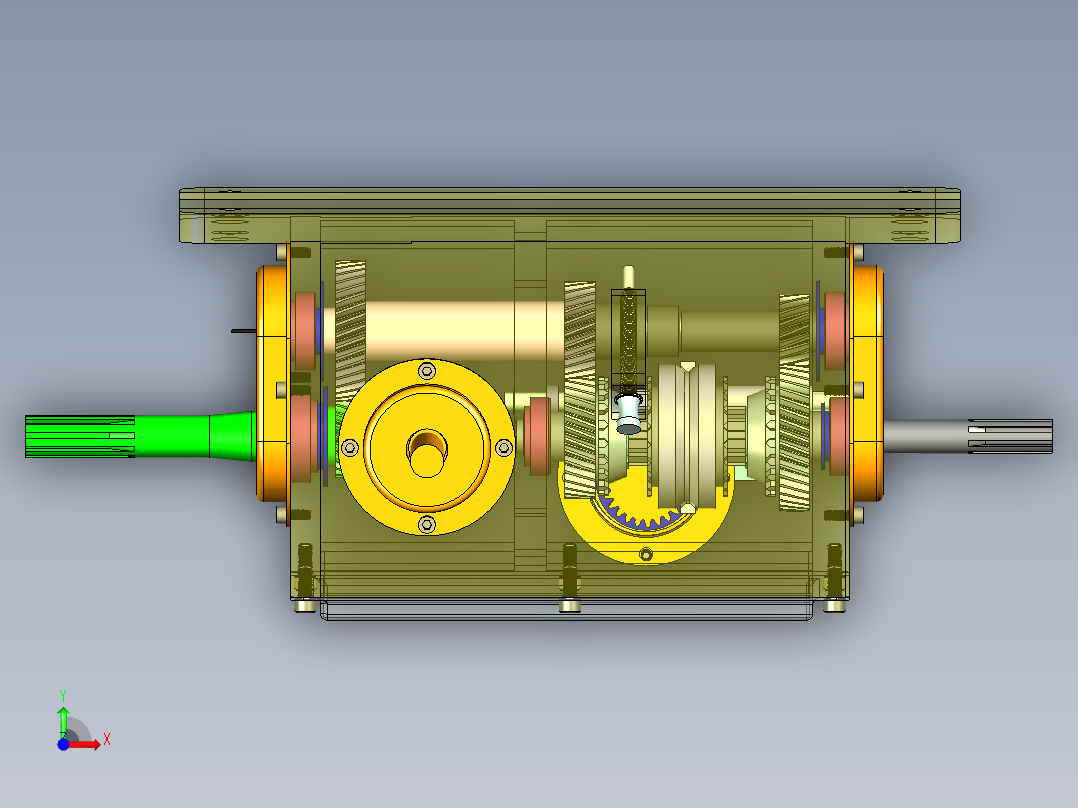 2挡手扶式拖拉机变速箱机构==393182==300前视图