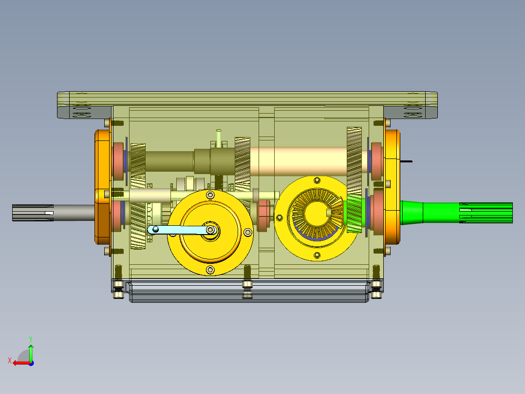 2挡手扶式拖拉机变速箱机构==393182==300后视图