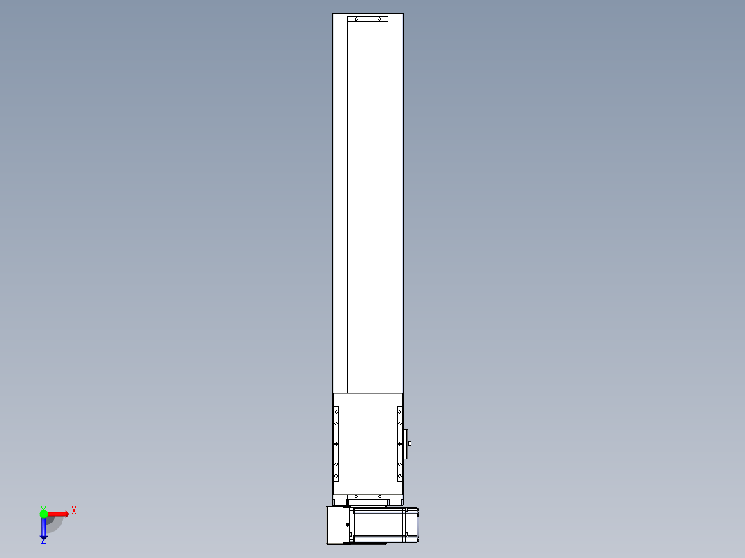 同步带全封闭直线模组TPA-HCB-120D-90-L600-LU-C-P40-N3俯视图