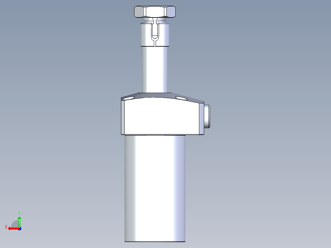 KOSMEKLHA0360-CL-Q20多系列多零件图纸模型后视图