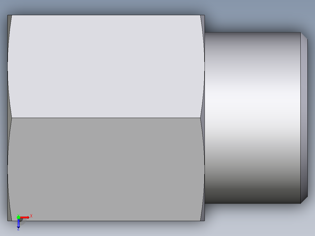 卡套式工业通用硬管接头EO_Swivel_connector_GAI12SM71X俯视图