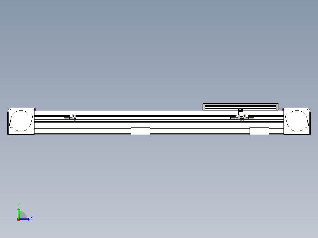 同步带滑台-欧规B8-L176-S550-L-ZP40-D3-N5左视图