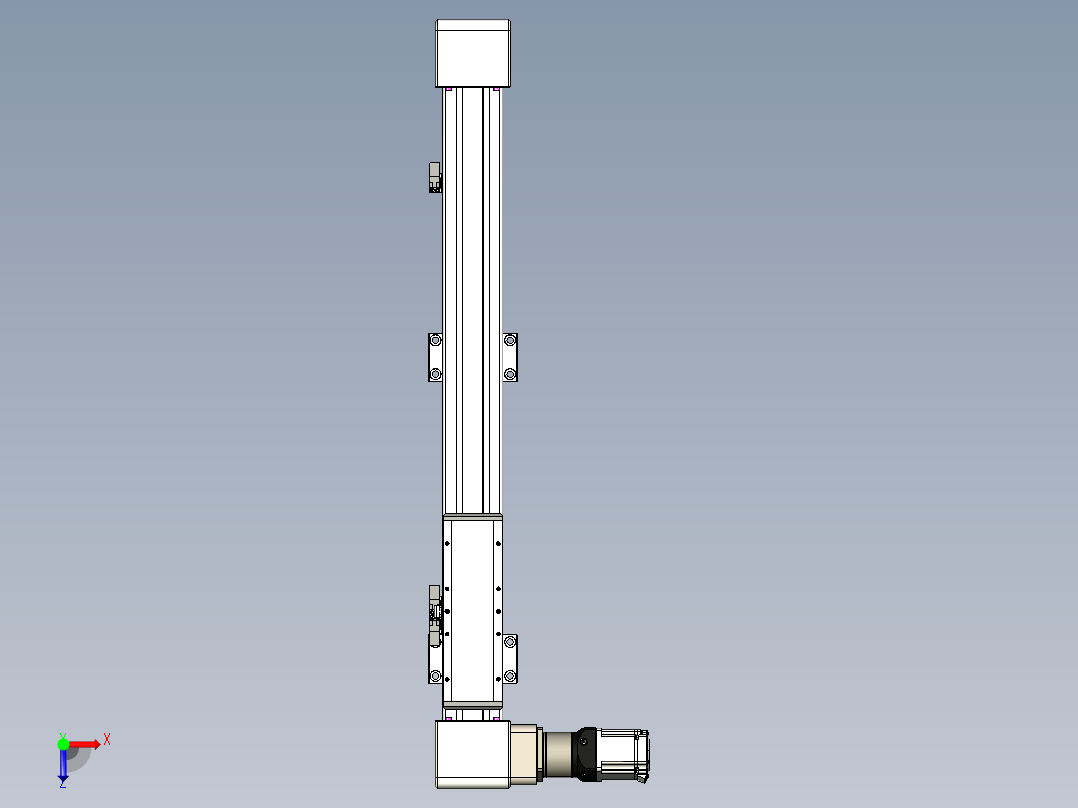 同步带滑台-欧规B8-L176-S550-L-ZP40-D3-N5俯视图