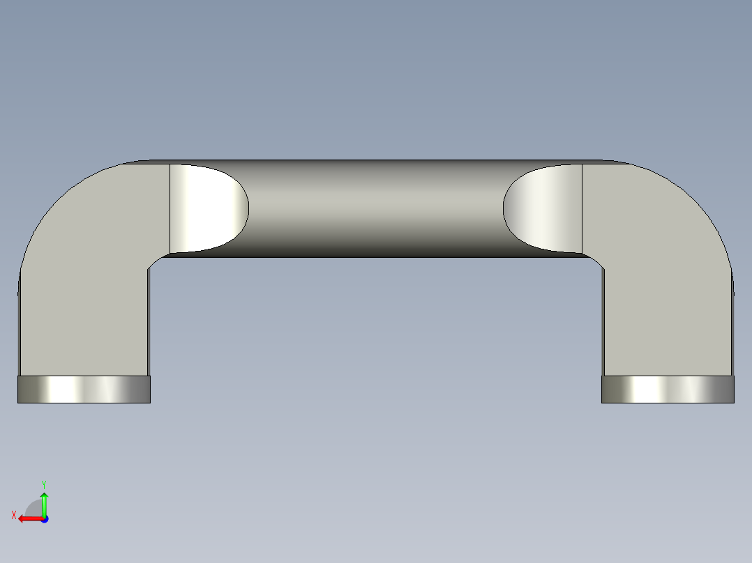 取手(塑膠)K4-3D多系列多零件图纸模型后视图