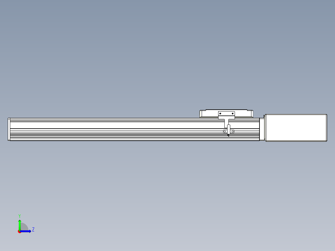 同步带全封闭直线模组TPA-HCB-105D-90-L400-ML-Y-P20-N3左视图