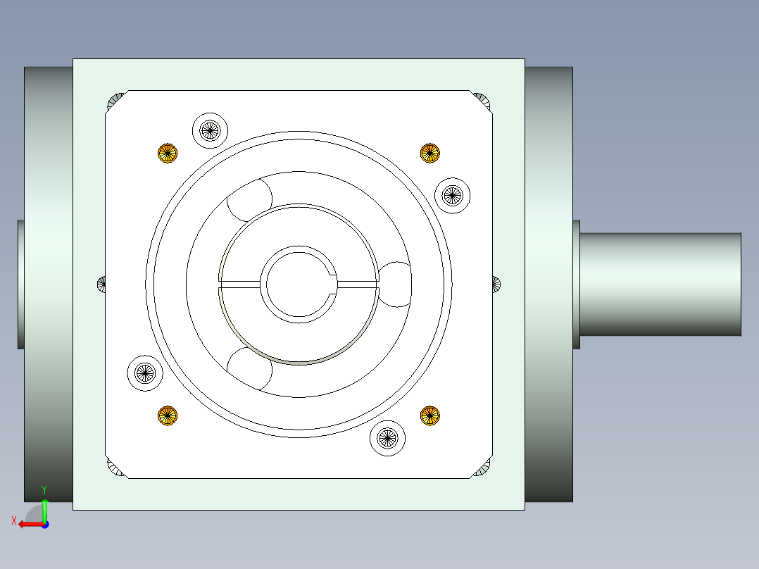 换向器PW140单轴 PLX120-L2 24-95-115-M6.stp后视图