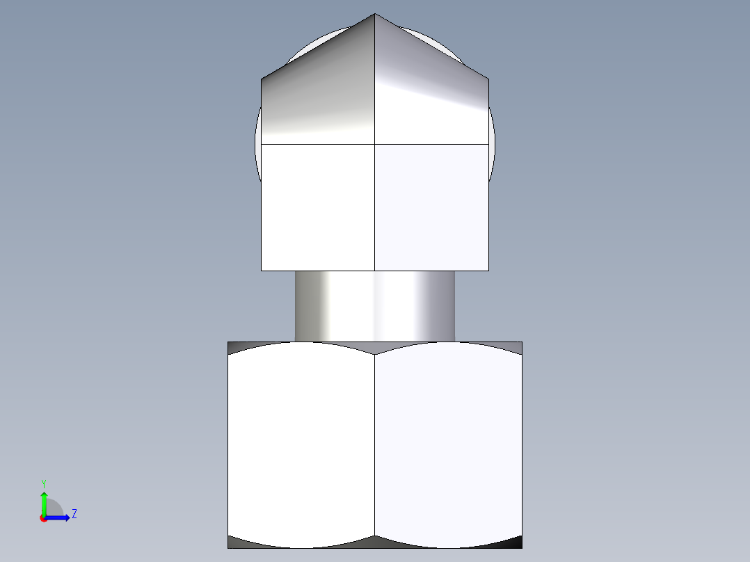 卡套式工业通用硬管接头EO_Standpipe_elbow_EVW12LOMDCF左视图