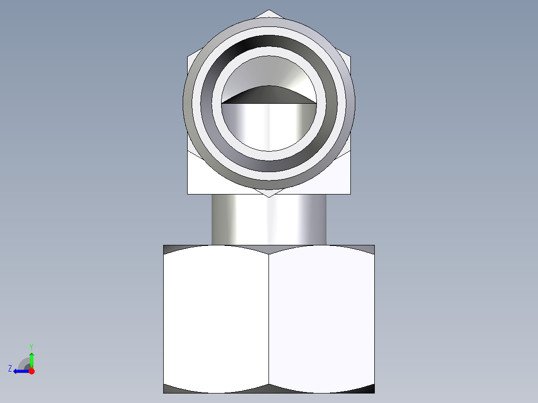 卡套式工业通用硬管接头EO_Standpipe_elbow_EVW12LOMDCF右视图