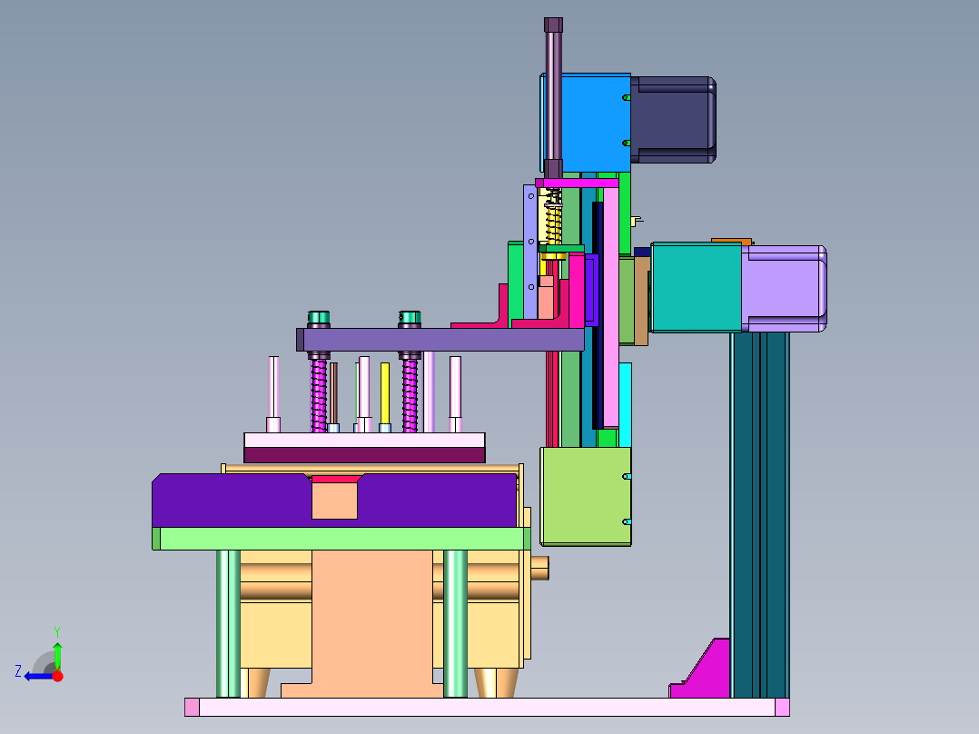 长条盒半自动贴标机右视图
