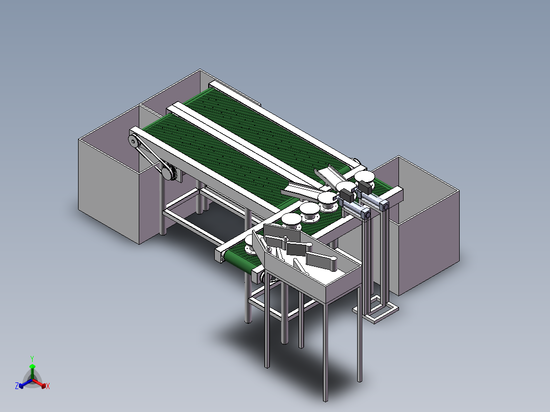 苹果分拣机sw20可编辑正等轴测图