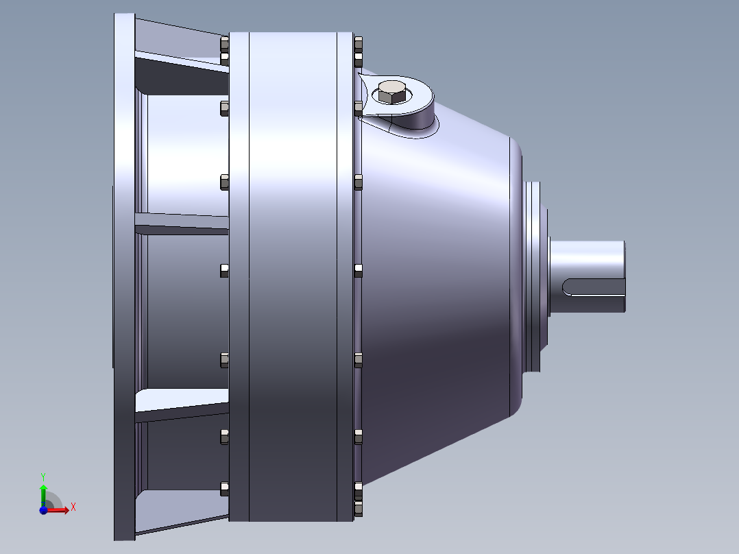 Q015-CS20机型机器人关节谐波传动装置设计【三维SolidWorks】前视图