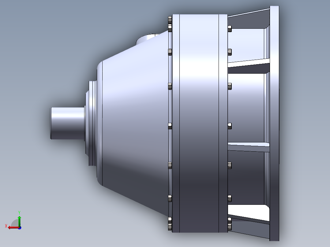 Q015-CS20机型机器人关节谐波传动装置设计【三维SolidWorks】后视图