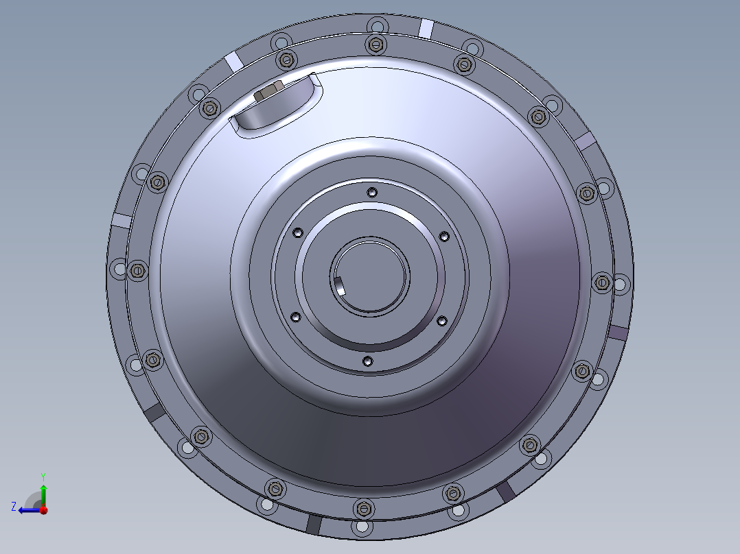 Q015-CS20机型机器人关节谐波传动装置设计【三维SolidWorks】右视图