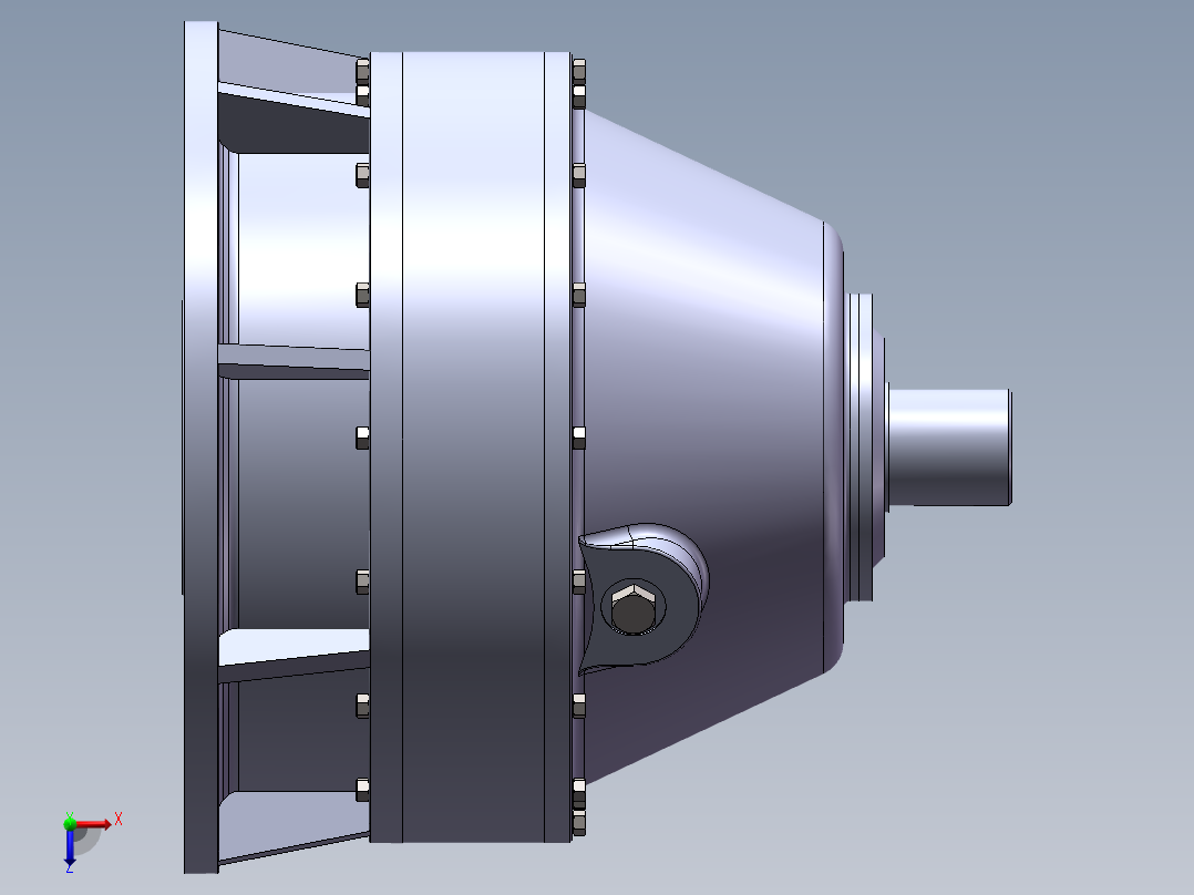 Q015-CS20机型机器人关节谐波传动装置设计【三维SolidWorks】俯视图