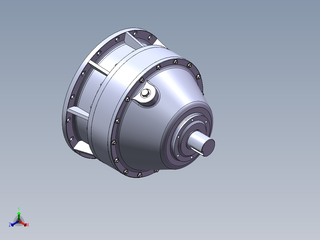 Q015-CS20机型机器人关节谐波传动装置设计【三维SolidWorks】正等轴测图