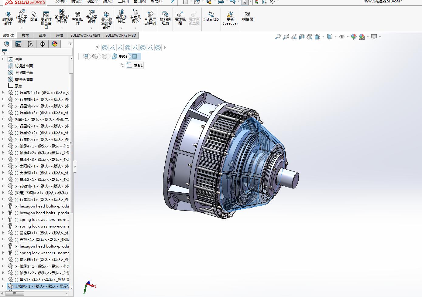 Q015-CS20机型机器人关节谐波传动装置设计【三维SolidWorks】
