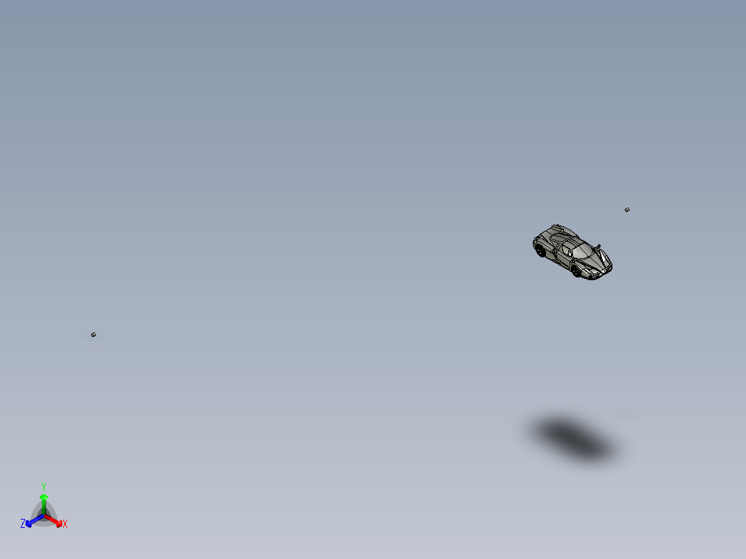 法拉利Solidworks实体模型正等轴测图