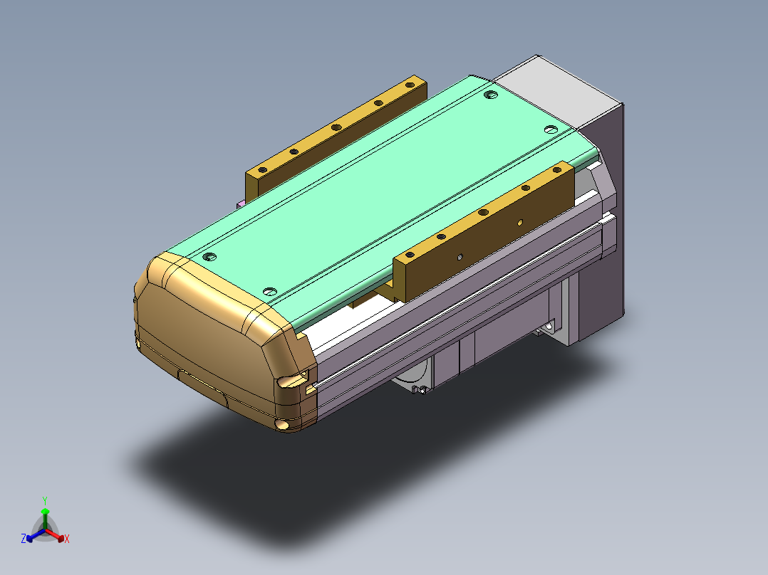 MTH丝杆半封闭模组MTH14-BM-60正等轴测图