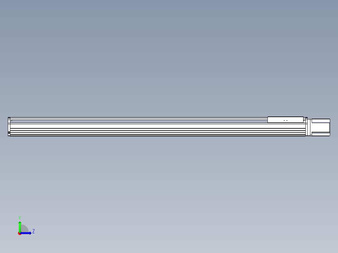 东锦丝杆传动-直线滑台模组DH270-C-L10-S1850-BC-T1000W-C3左视图