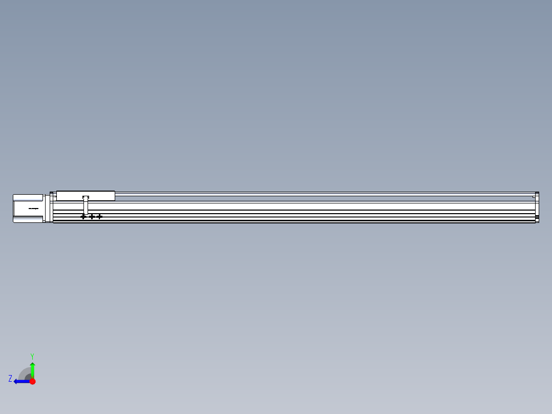 东锦丝杆传动-直线滑台模组DH270-C-L10-S1850-BC-T1000W-C3右视图