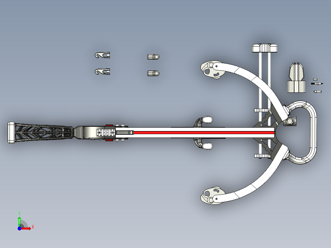 B53 High-Power 70 lbs compound crossbow 70磅 高威力复合弩 (铝材)前视图