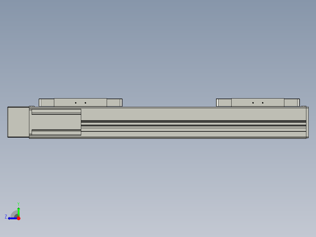 直线模组LHC14-S350-L设计图纸右视图