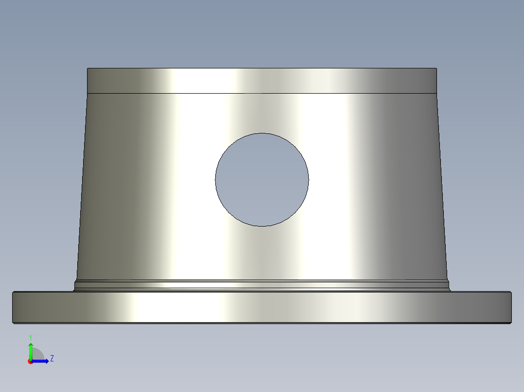 PK400铝合金钟形罩泵套钟罩左视图