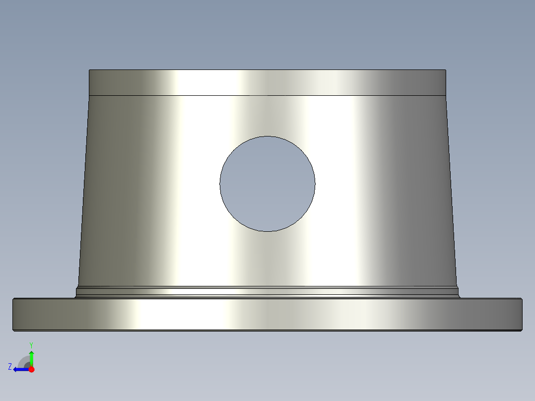 PK400铝合金钟形罩泵套钟罩右视图