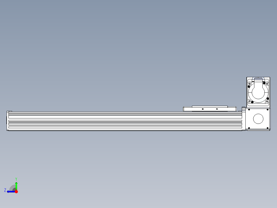 同步带全封闭直线模组TPA-HCB-110D-90-L450-RU-C-P40-N3右视图