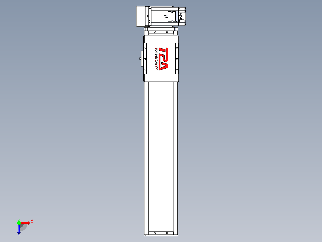 同步带全封闭直线模组TPA-HCB-110D-90-L450-RU-C-P40-N3俯视图
