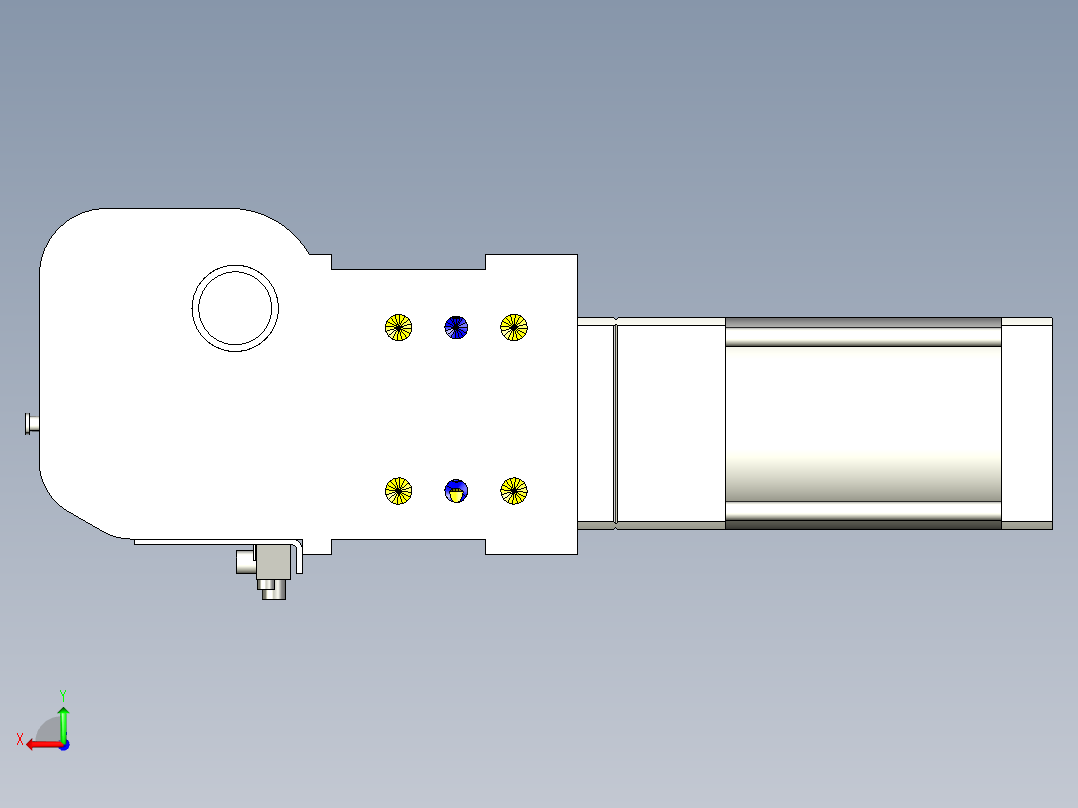 德克斯TUNKERS气缸数模KS_100_2_A00_T12_060GRAD后视图