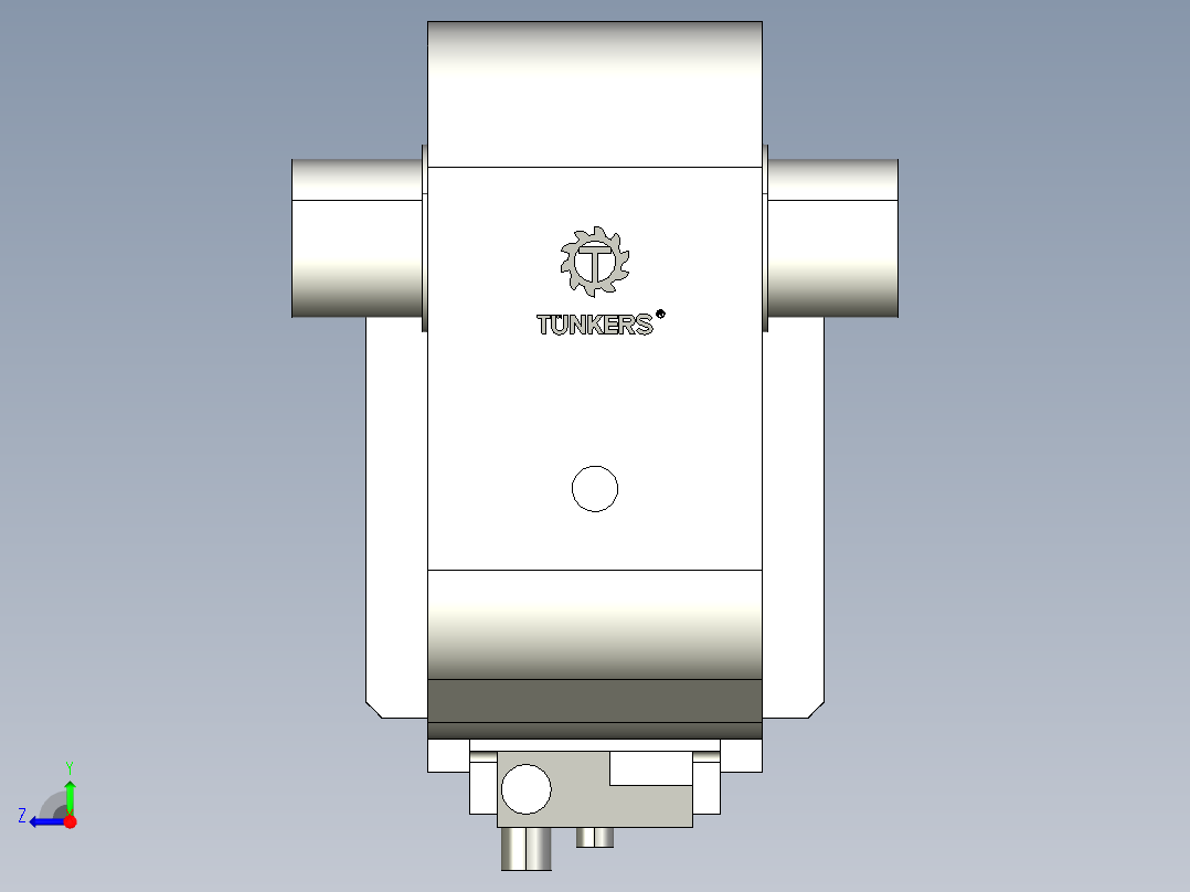 德克斯TUNKERS气缸数模KS_100_2_A00_T12_060GRAD右视图