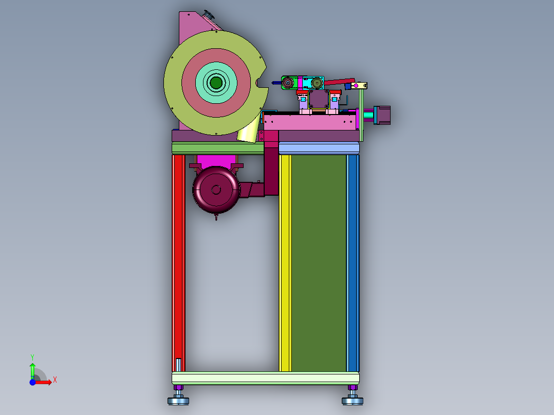 金刚笔自动修整的砂轮结构前视图