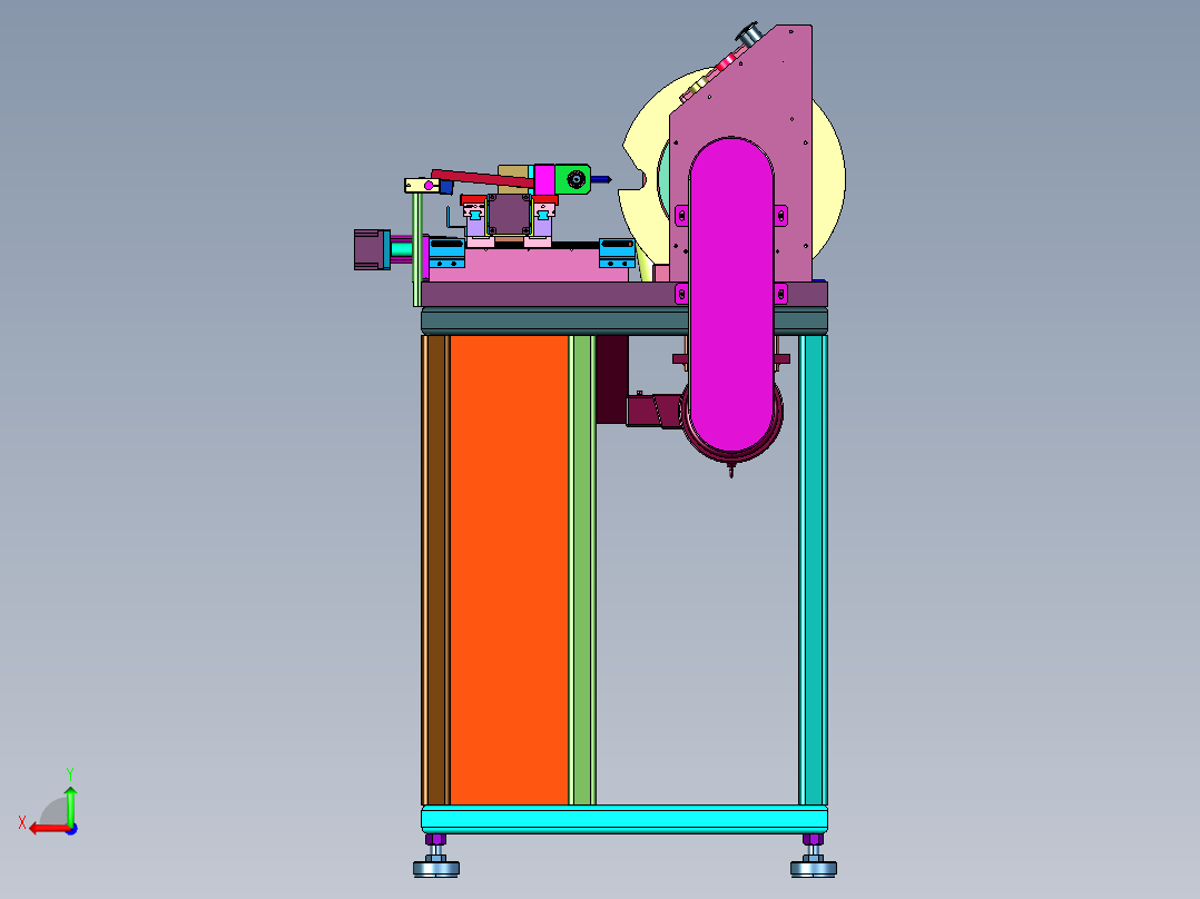 金刚笔自动修整的砂轮结构后视图