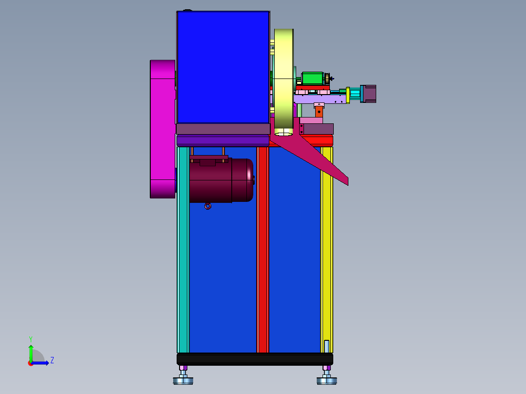 金刚笔自动修整的砂轮结构左视图
