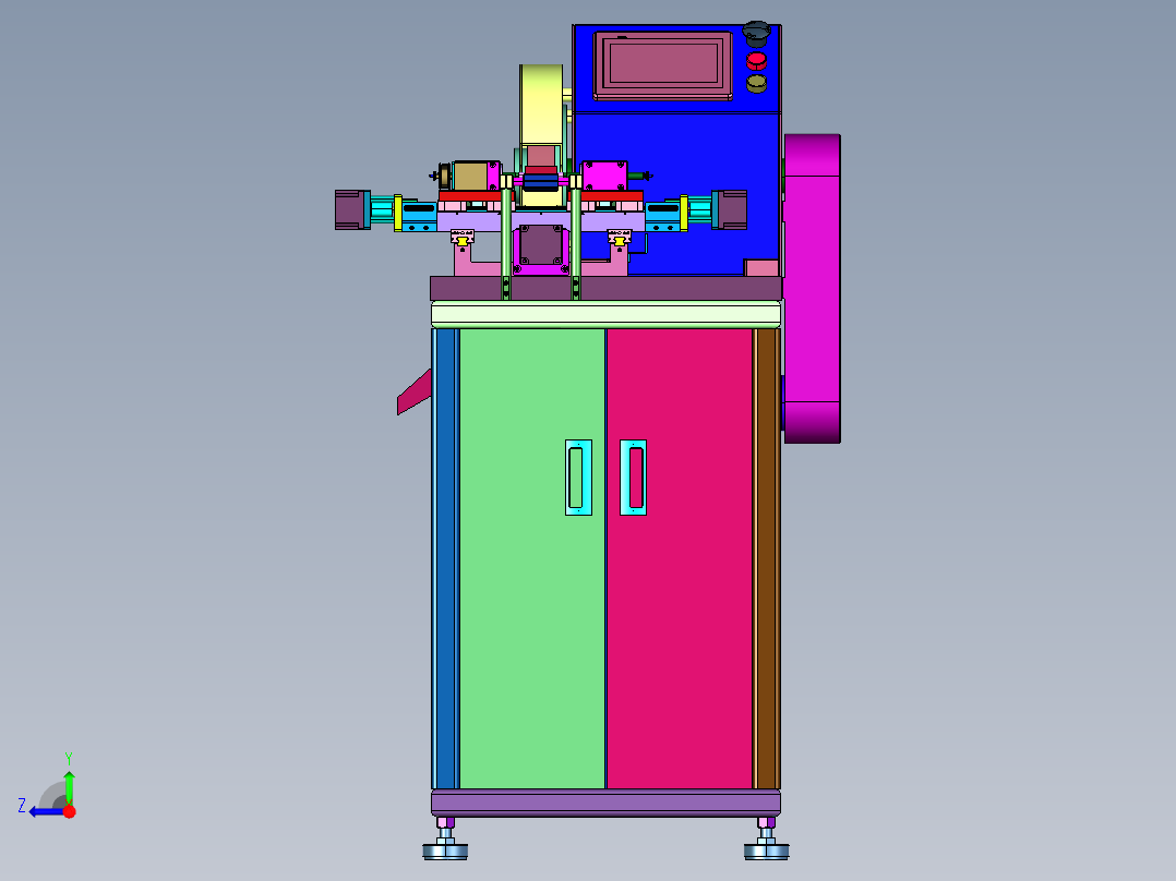 金刚笔自动修整的砂轮结构右视图