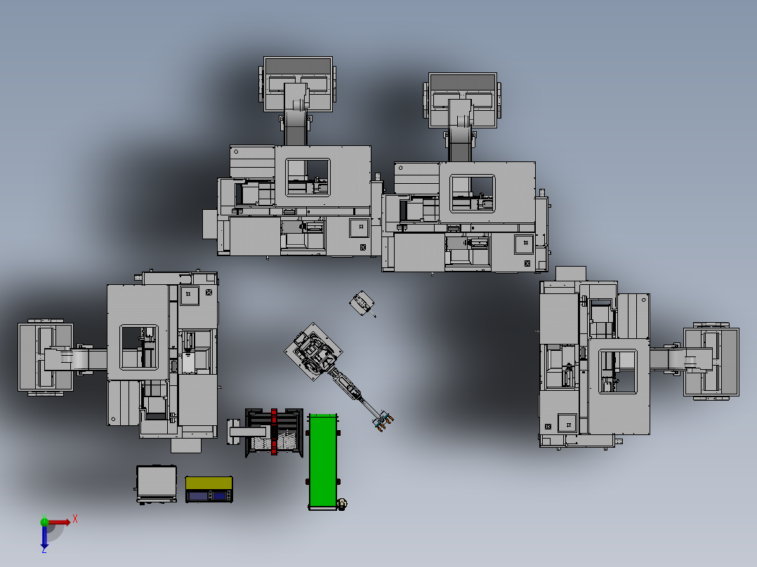 工作站 0钱江机器人+视觉控制柜俯视图