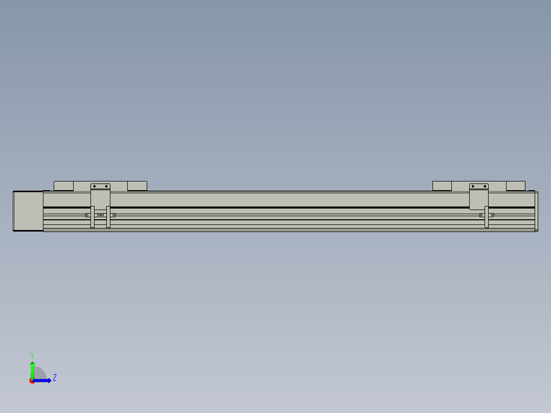 直线模组WG-LHC12-S650-R设计图纸左视图