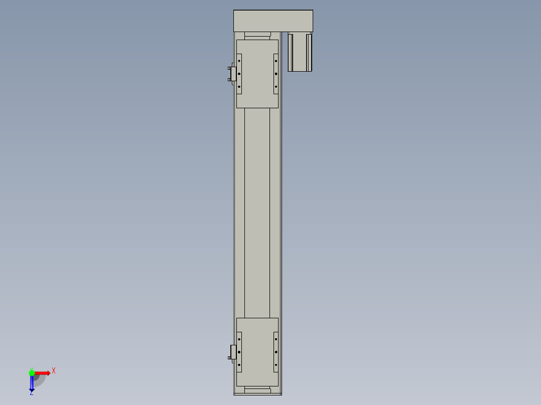 直线模组WG-LHC12-S650-R设计图纸俯视图